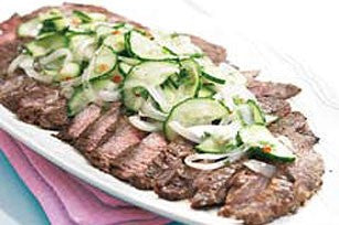 Grilled Spicy Aji Charapita Flank Steak